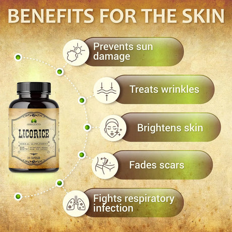 HERBALICIOUS - HERBALICIOUS Licorice Root Extract 100 Capsulas - The Red Vitamin MX - Suplementos Alimenticios - {{ shop.shopifyCountryName }}