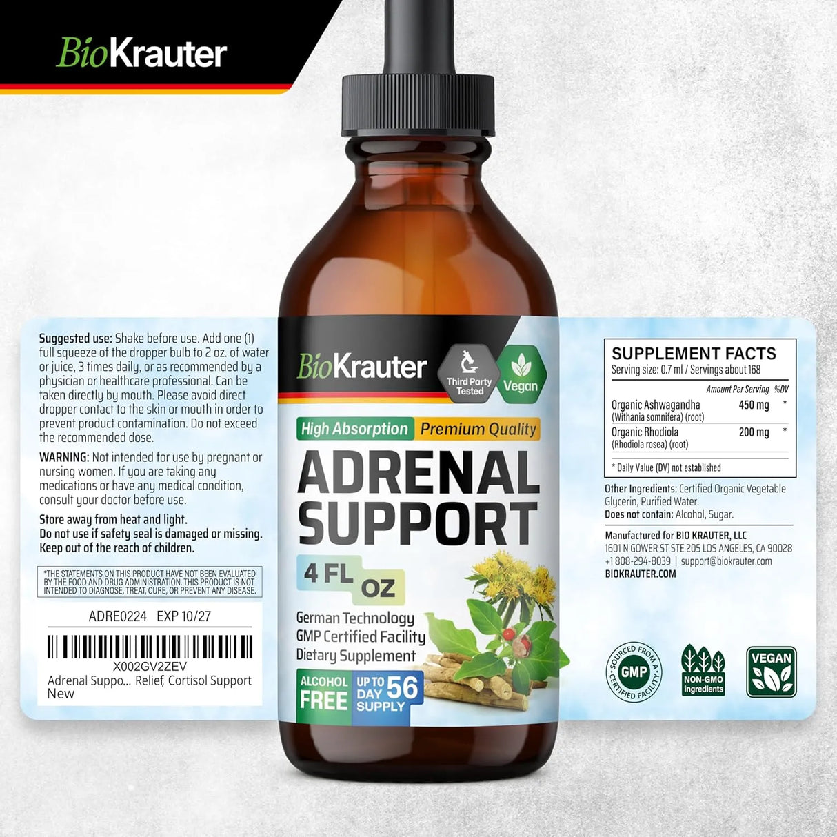 BIOKRAUTER - BIO KRAUTER Adrenal Support Tincture 4 Fl.Oz. - The Red Vitamin MX - Suplementos Alimenticios - {{ shop.shopifyCountryName }}