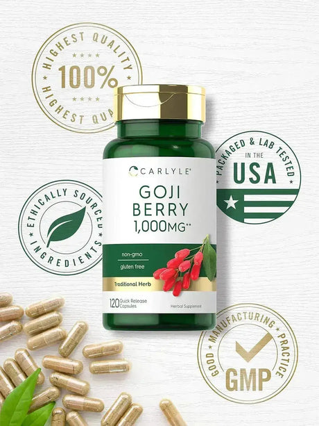 CARLYLE - Carlyle Goji Berry 1000Mg. 120 Capsulas - The Red Vitamin MX - Suplementos Alimenticios - {{ shop.shopifyCountryName }}