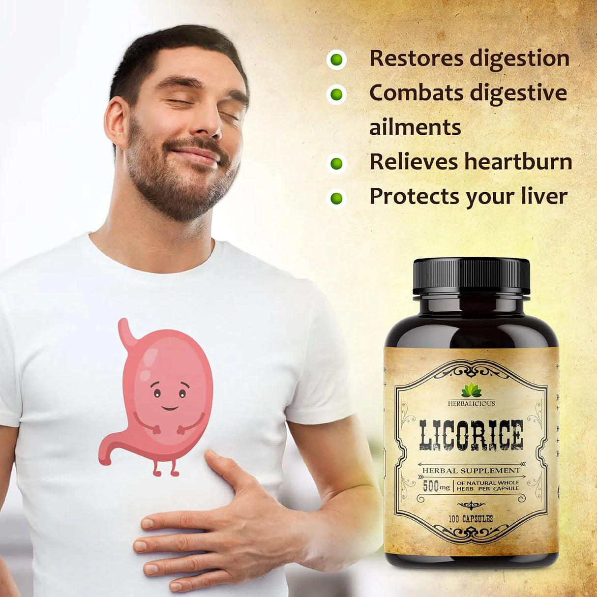 HERBALICIOUS - HERBALICIOUS Licorice Root Extract 100 Capsulas - The Red Vitamin MX - Suplementos Alimenticios - {{ shop.shopifyCountryName }}