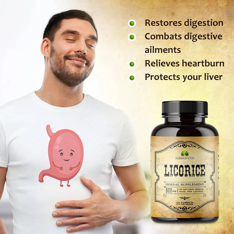 HERBALICIOUS - HERBALICIOUS Licorice Root Extract 100 Capsulas - The Red Vitamin MX - Suplementos Alimenticios - {{ shop.shopifyCountryName }}
