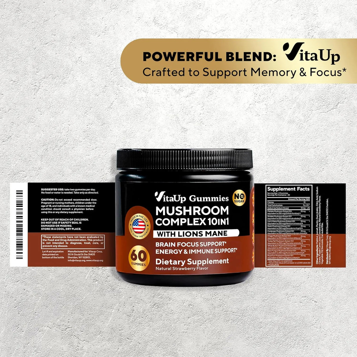 VITAUP - VitaUp Mushroom Gummies for Adults 60 Gomitas - The Red Vitamin MX - Suplementos Alimenticios - {{ shop.shopifyCountryName }}