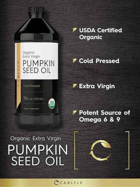 CARLYLE - Carlyle Pumpkin Seed Oil Organic Cold Pressed 473Ml. - The Red Vitamin MX - Suplementos Alimenticios - {{ shop.shopifyCountryName }}
