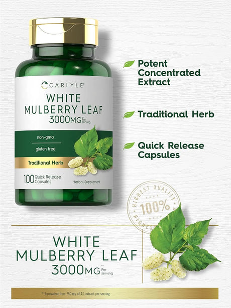 CARLYLE - Carlyle Mulberry Leaf Extract 3000Mg. 100 Capsulas - The Red Vitamin MX - Suplementos Alimenticios - {{ shop.shopifyCountryName }}