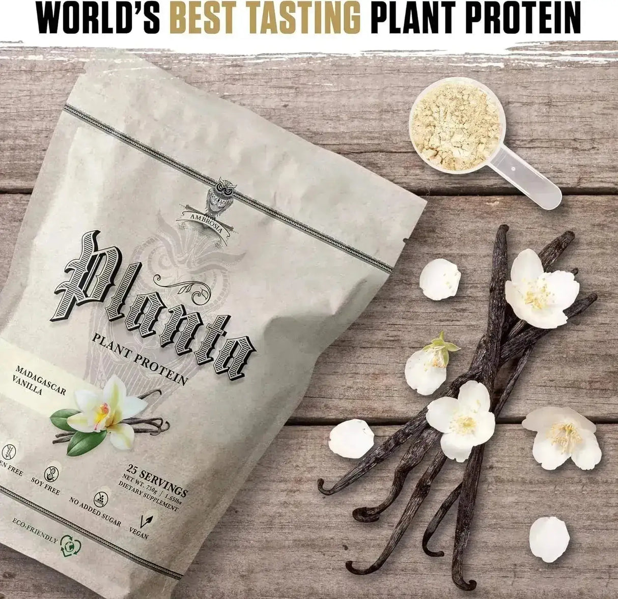 AMBROSIA - Ambrosia Planta Premium Organic Plant-Based Protein 25 Servicios Vanilla 750Gr. - The Red Vitamin MX - Suplementos Alimenticios - {{ shop.shopifyCountryName }}