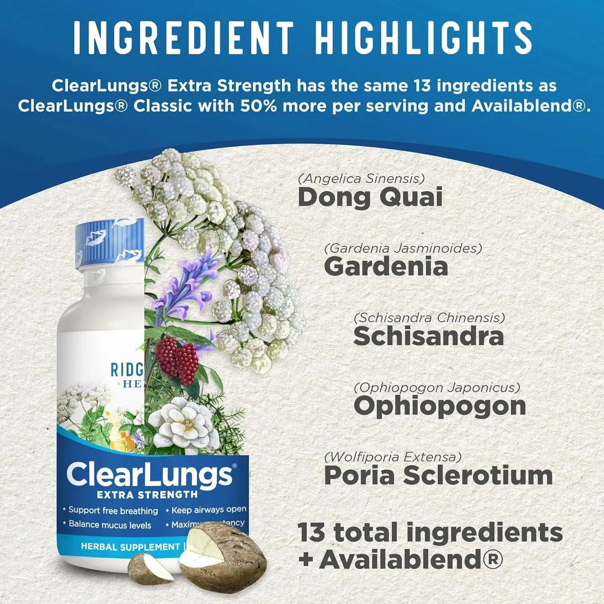 RIDGECREST HERBALS - RidgeCrest Herbals ClearLungs Extra Strength 120 Capsulas - The Red Vitamin MX - Suplementos Alimenticios - {{ shop.shopifyCountryName }}