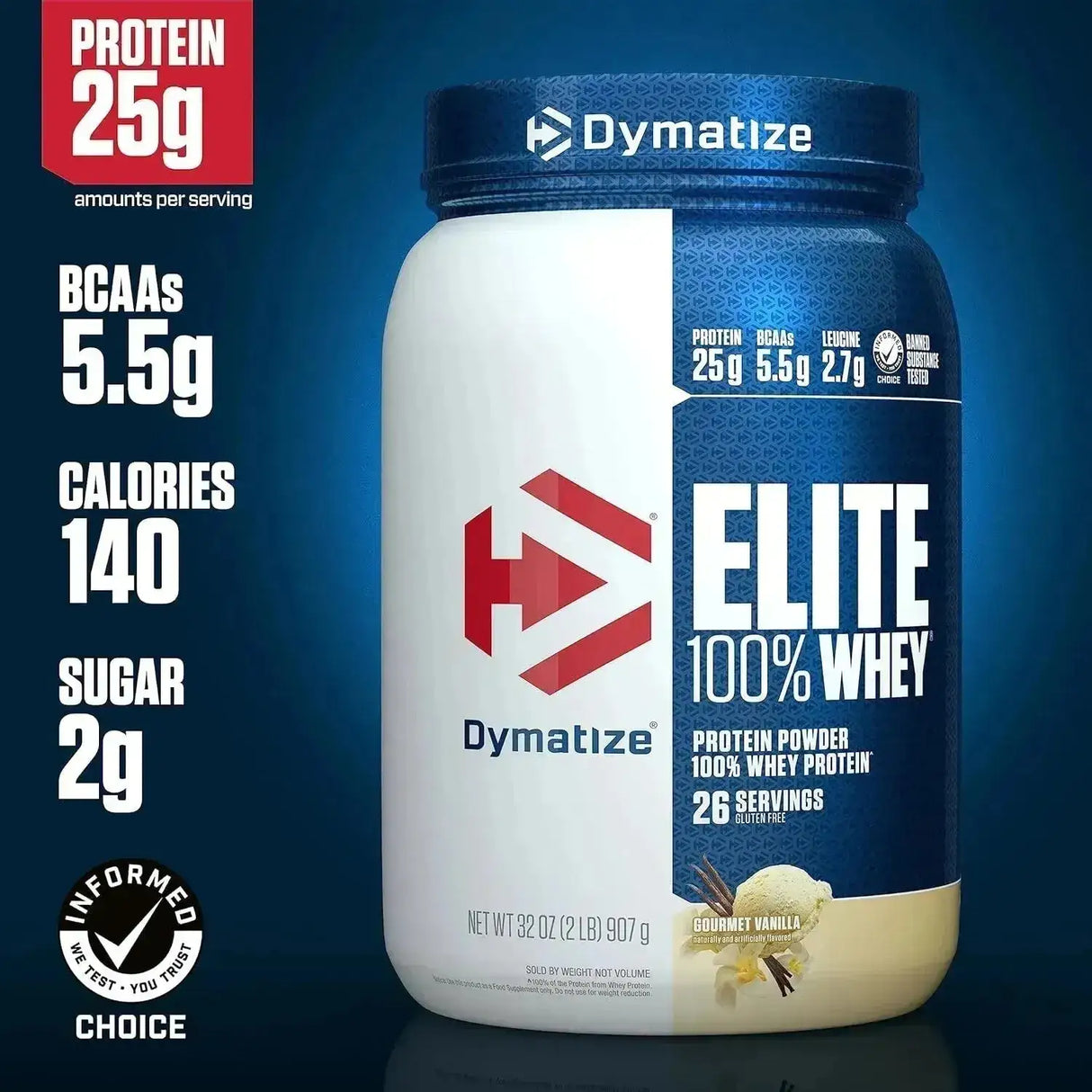 DYMATIZE - Dymatize Elite 100% Whey Protein Powder Gourmet Vanilla 907Gr. - The Red Vitamin MX - Suplementos Alimenticios - {{ shop.shopifyCountryName }}