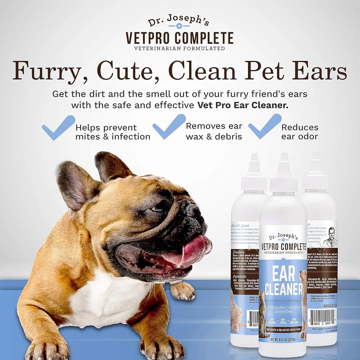 DR. JOSEPH'S - Dr. Joseph's VetPro Complete Dog Ear Cleaner 237Ml. - The Red Vitamin MX - Cuidado Del Oído De Perros - {{ shop.shopifyCountryName }}