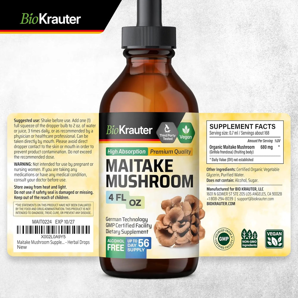 BIOKRAUTER - BIO KRAUTER Maitake Mushroom Extract 4 Fl.Oz. - The Red Vitamin MX - Suplementos Alimenticios - {{ shop.shopifyCountryName }}