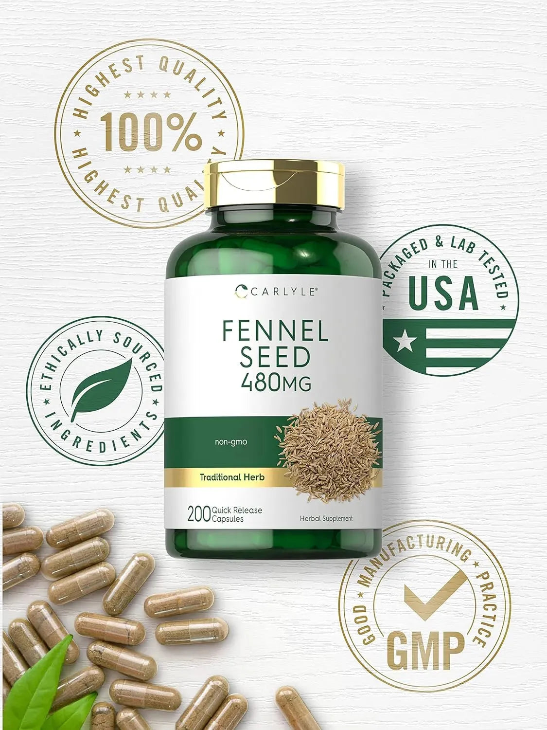 CARLYLE - Carlyle Fennel Seed 480Mg. 200 Capsulas - The Red Vitamin MX - Suplementos Alimenticios - {{ shop.shopifyCountryName }}