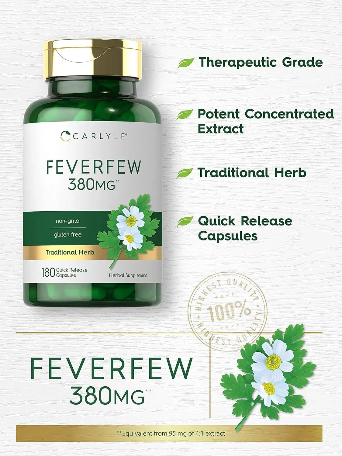 CARLYLE - Carlyle Feverfew 380Mg. 180 Capsulas - The Red Vitamin MX - Suplementos Alimenticios - {{ shop.shopifyCountryName }}
