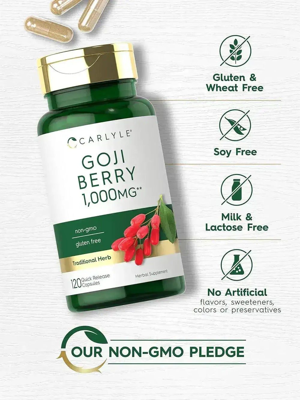 CARLYLE - Carlyle Goji Berry 1000Mg. 120 Capsulas - The Red Vitamin MX - Suplementos Alimenticios - {{ shop.shopifyCountryName }}