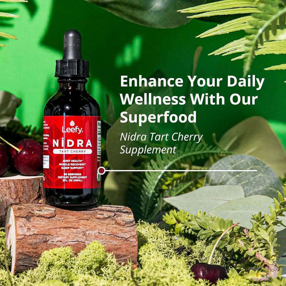 LEEFY ORGANICS - Leefy Organics Tart Cherry Supplement Nidra 2 Fl.Oz. - The Red Vitamin MX - Suplementos Alimenticios - {{ shop.shopifyCountryName }}