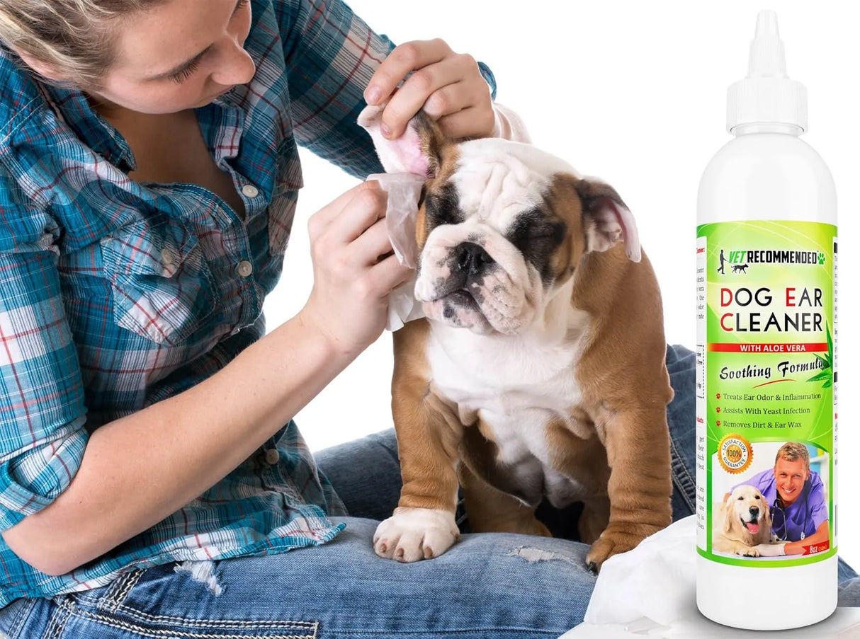 VET RECOMMENDED - Vet Recommended Dog Ear Cleanser with Natural Aloe Vera for Dog 240Ml. - The Red Vitamin MX - Cuidado Del Oído De Perros - {{ shop.shopifyCountryName }}