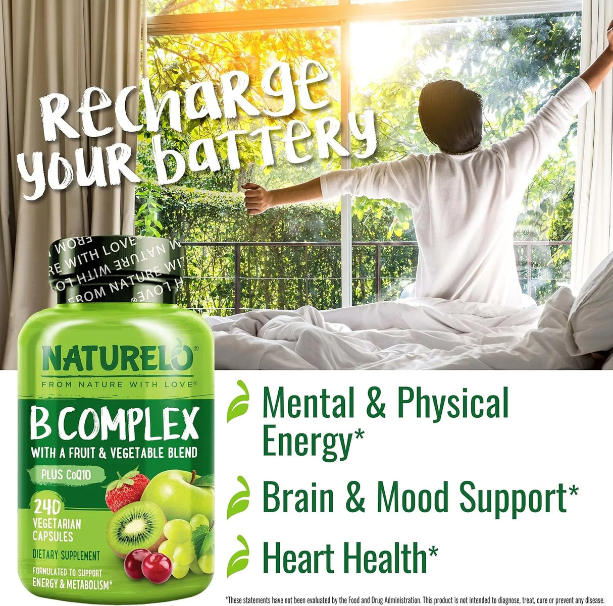 NATURELO - NATURELO Vitamin B Complex 240 Capsulas - The Red Vitamin MX - Suplementos Alimenticios - {{ shop.shopifyCountryName }}