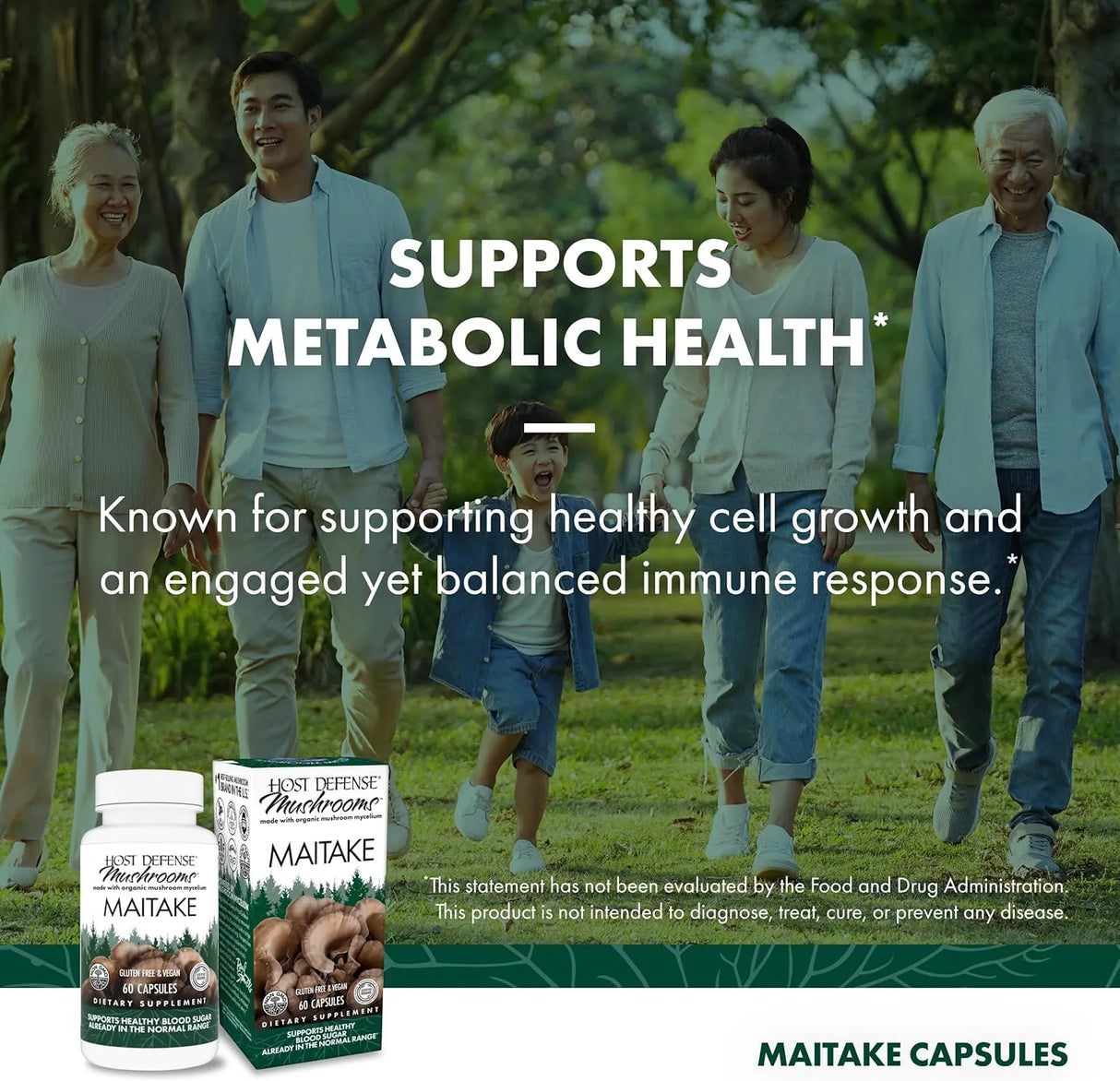HOST DEFENSE - Host Defense Maitake 60 Capsulas - The Red Vitamin MX - Suplementos Alimenticios - {{ shop.shopifyCountryName }}