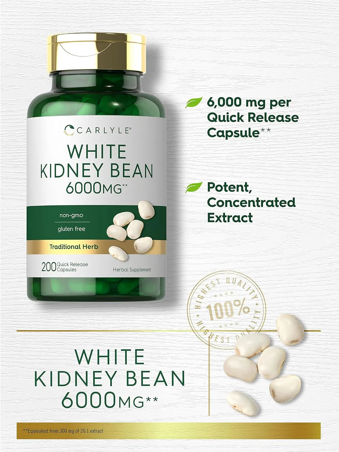 CARLYLE - Carlyle White Kidney Bean 6000Mg. 200 Capsulas - The Red Vitamin MX - Suplementos Alimenticios - {{ shop.shopifyCountryName }}