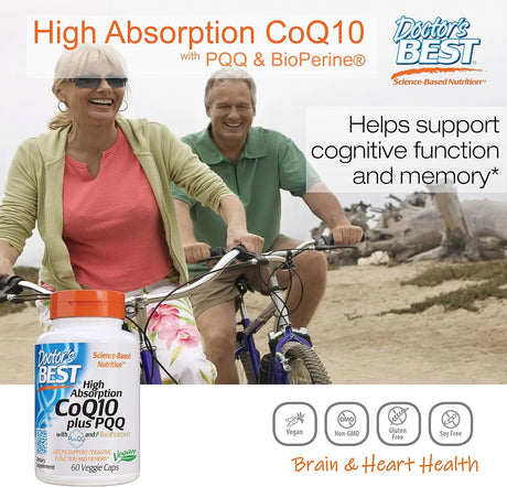 DOCTOR'S BEST - Doctor's Best High Absorption CoQ10 Plus PQQ 60 Capsulas - The Red Vitamin MX - Suplementos Alimenticios - {{ shop.shopifyCountryName }}