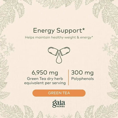 GAIA HERBS - Gaia Herbs Green Tea 60 Capsulas - The Red Vitamin MX - Suplementos Alimenticios - {{ shop.shopifyCountryName }}