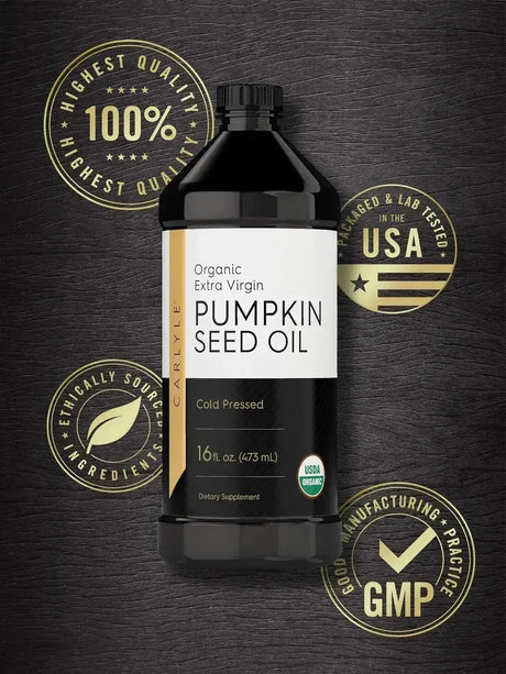 CARLYLE - Carlyle Pumpkin Seed Oil Organic Cold Pressed 473Ml. - The Red Vitamin MX - Suplementos Alimenticios - {{ shop.shopifyCountryName }}