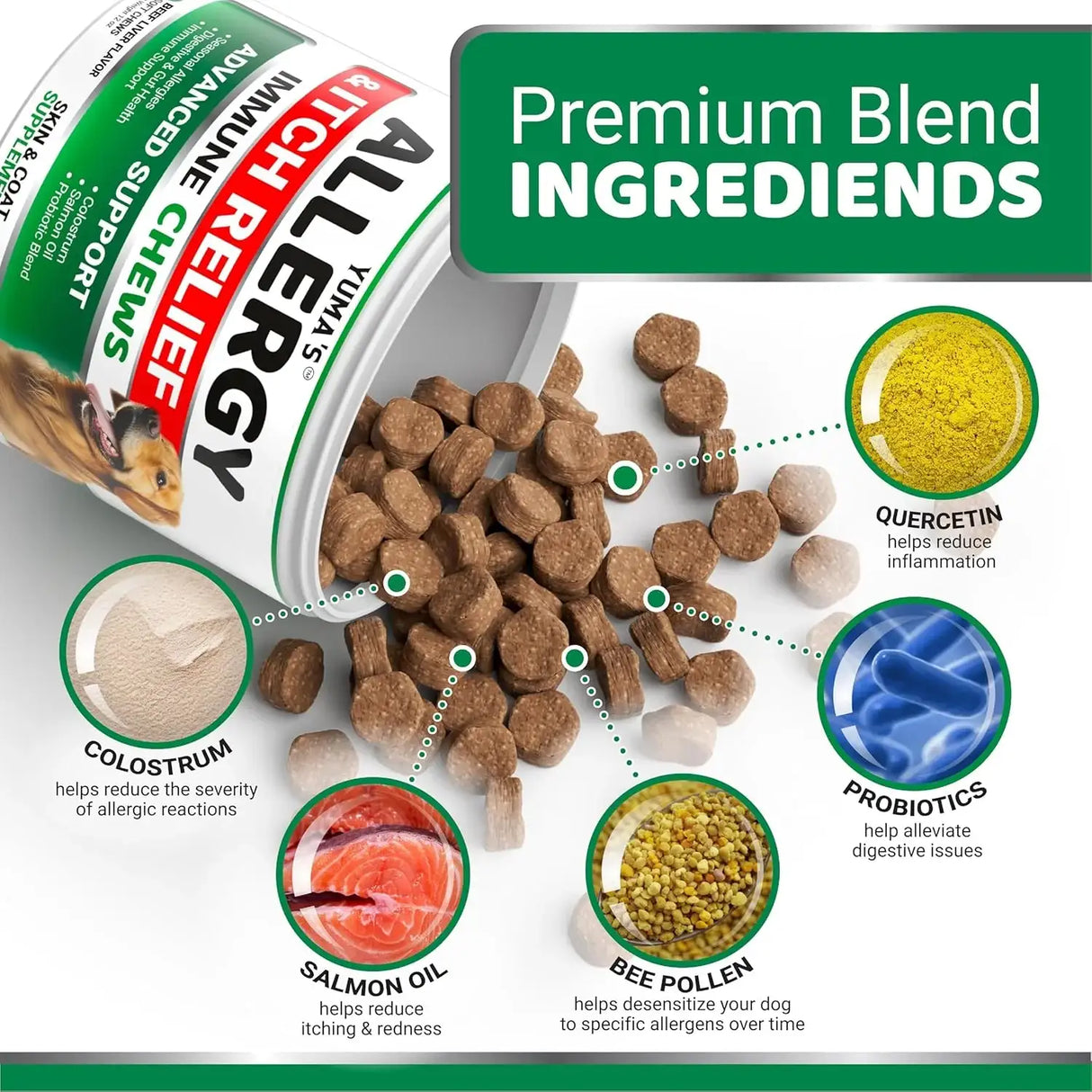 YUMA'S - YUMA'S Dog Allergy Relief Chews Beef Liver Flavor 170 Masticables - The Red Vitamin MX - Remedios Para La Picazón De Perros - {{ shop.shopifyCountryName }}