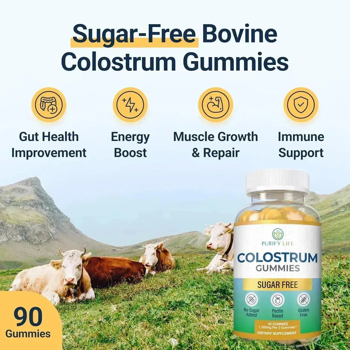 PURIFY LIFE - Purify Life Colostrum Gummies 1500Mg. 90 Gomitas - The Red Vitamin MX - Suplementos Alimenticios - {{ shop.shopifyCountryName }}