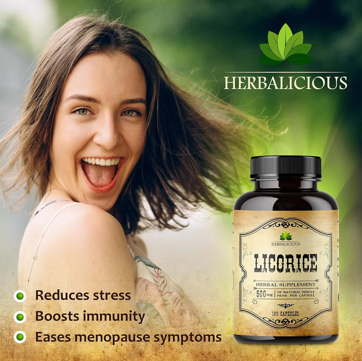 HERBALICIOUS - HERBALICIOUS Licorice Root Extract 100 Capsulas - The Red Vitamin MX - Suplementos Alimenticios - {{ shop.shopifyCountryName }}