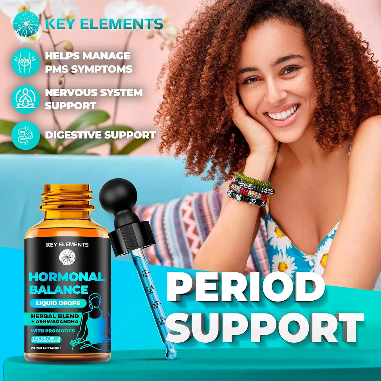 KEY ELEMENTS - KEY ELEMENTS Liquid Hormone Balance 60Ml. - The Red Vitamin MX - Suplementos Alimenticios - {{ shop.shopifyCountryName }}