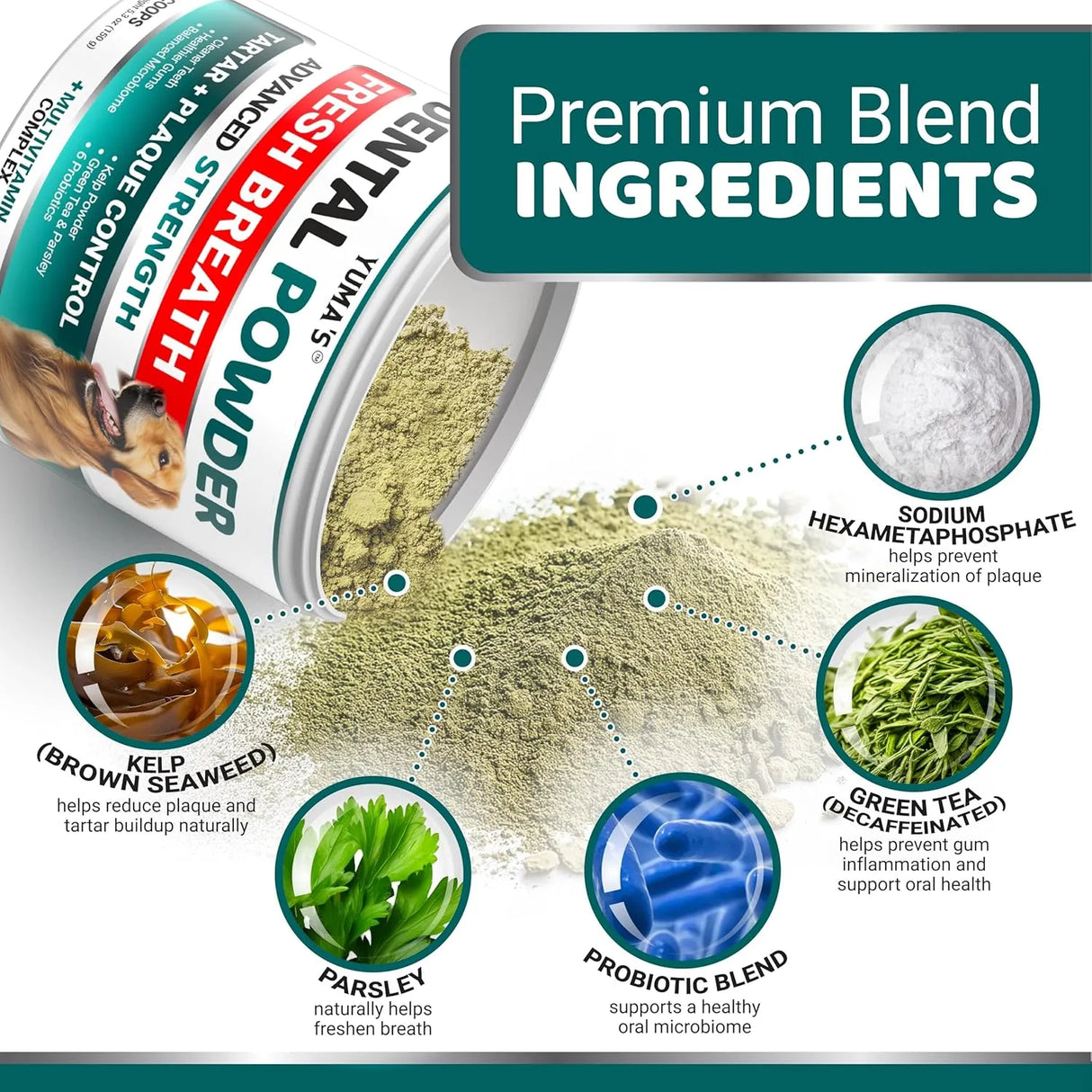 YUMA'S - YUMA'S Dog Dental Powder 60 Servicios 150Gr. - The Red Vitamin MX - Cuidado Dental Para Perros - {{ shop.shopifyCountryName }}