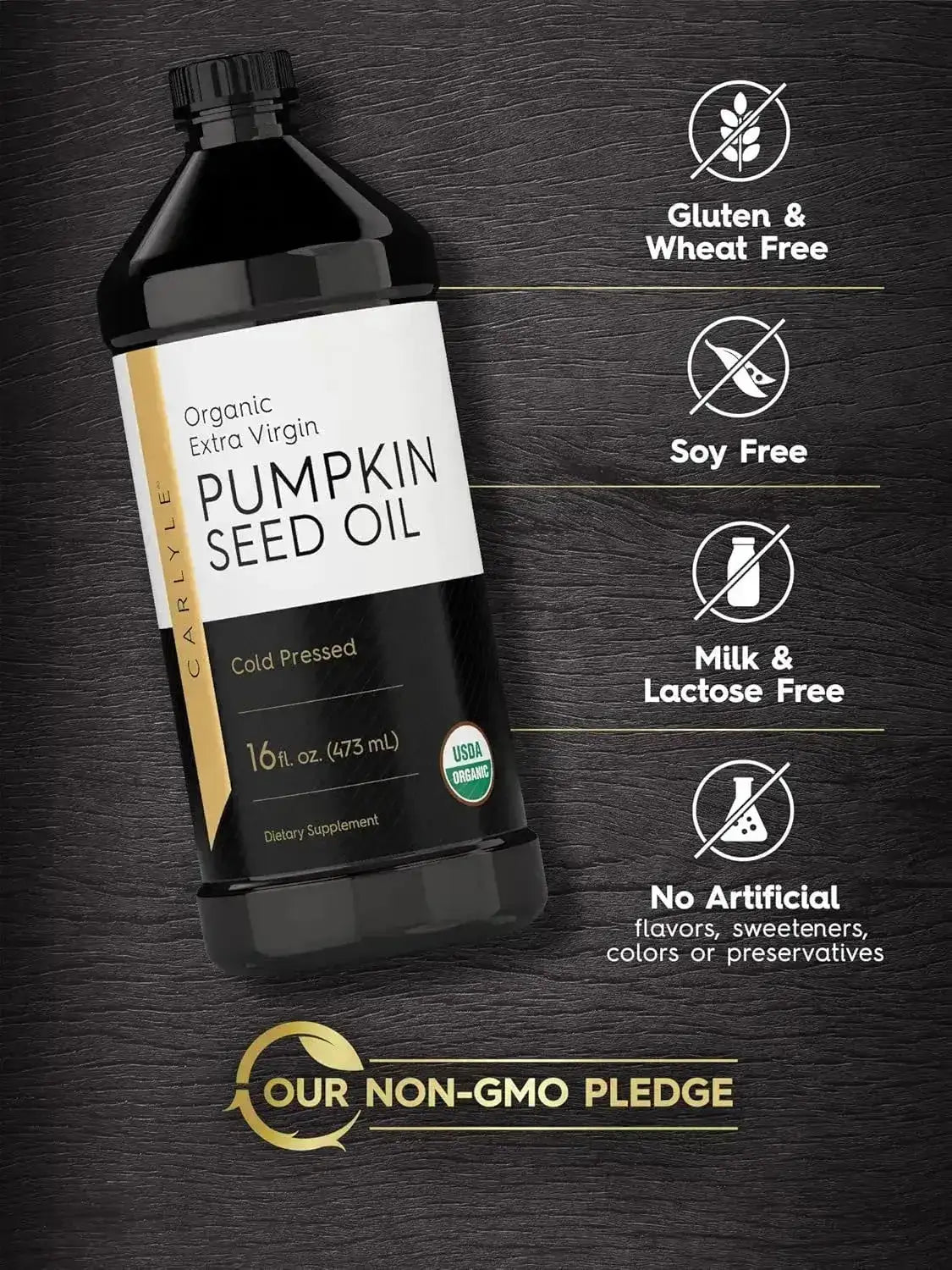 CARLYLE - Carlyle Pumpkin Seed Oil Organic Cold Pressed 473Ml. - The Red Vitamin MX - Suplementos Alimenticios - {{ shop.shopifyCountryName }}