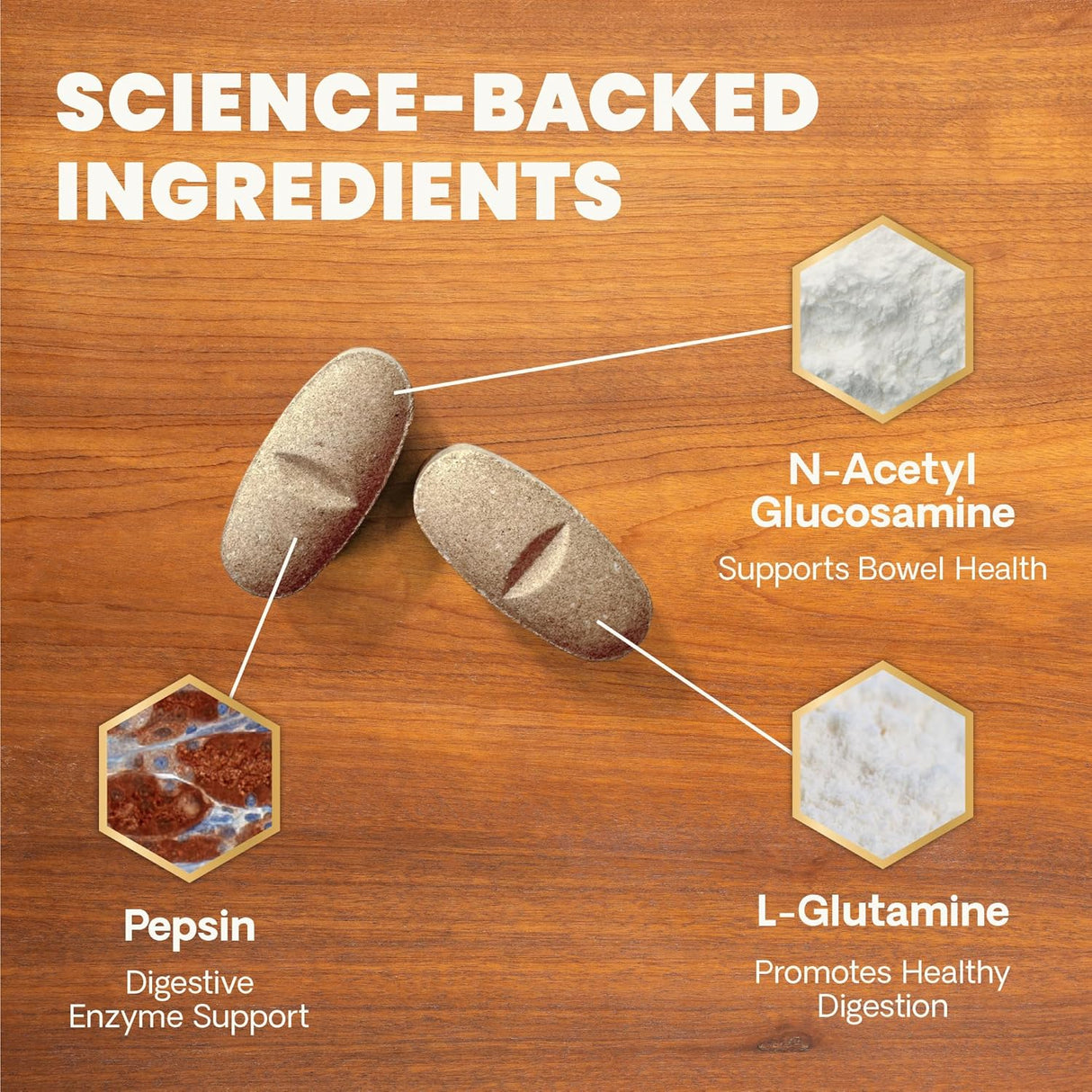 VetriScience Extra Strength Healthy Gut & Digestion 120 Tabletas Masticables