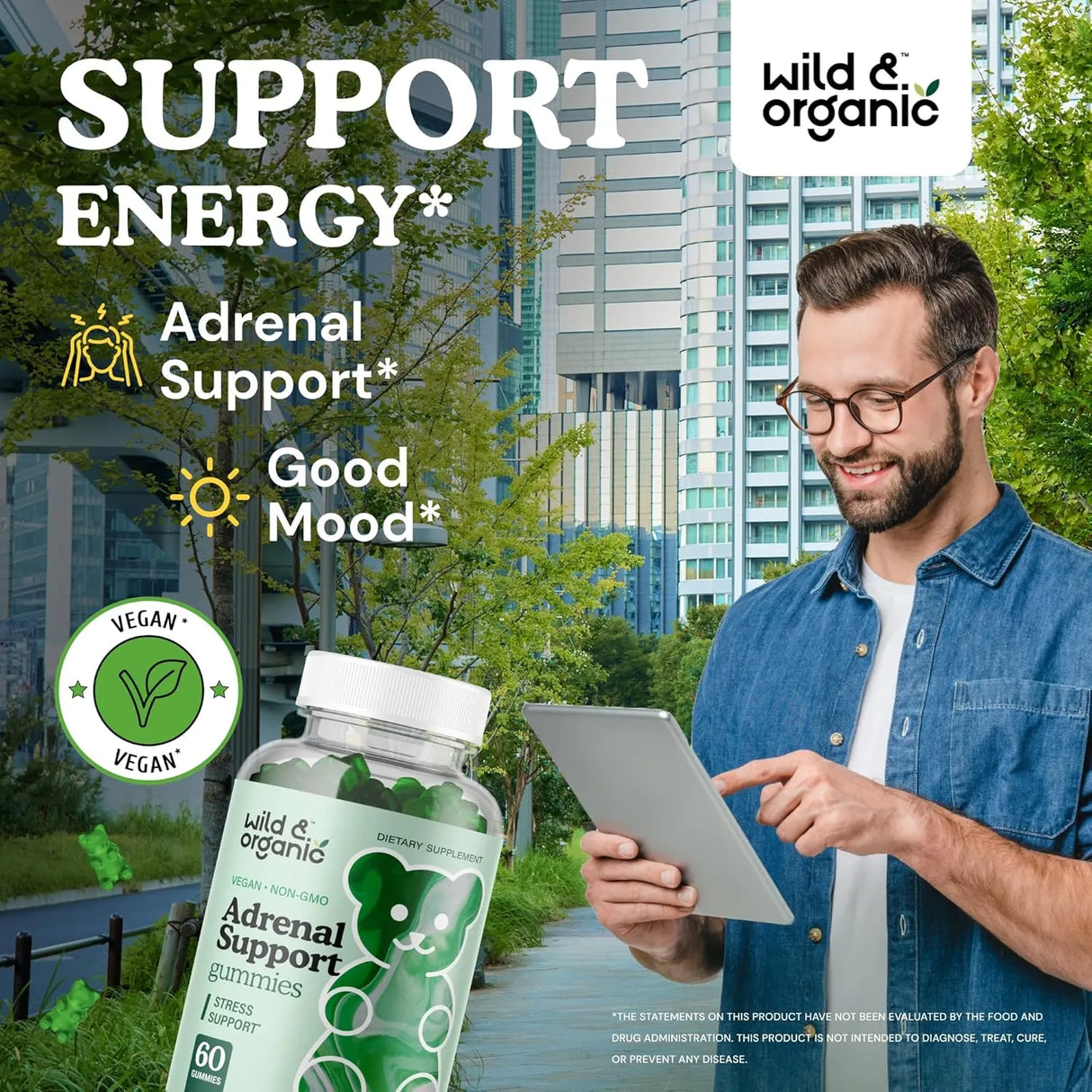 WILD & ORGANIC - Wild & Organic Adrenal Support Gummies 60 Gomitas - The Red Vitamin MX - Suplementos Alimenticios - {{ shop.shopifyCountryName }}