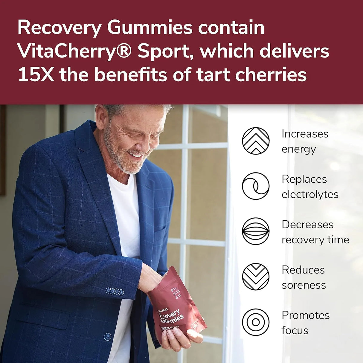 FOR WELLNESS - For Wellness Recovery Gummies Tart Cherry 30 Gomitas - The Red Vitamin MX - Suplementos Alimenticios - {{ shop.shopifyCountryName }}
