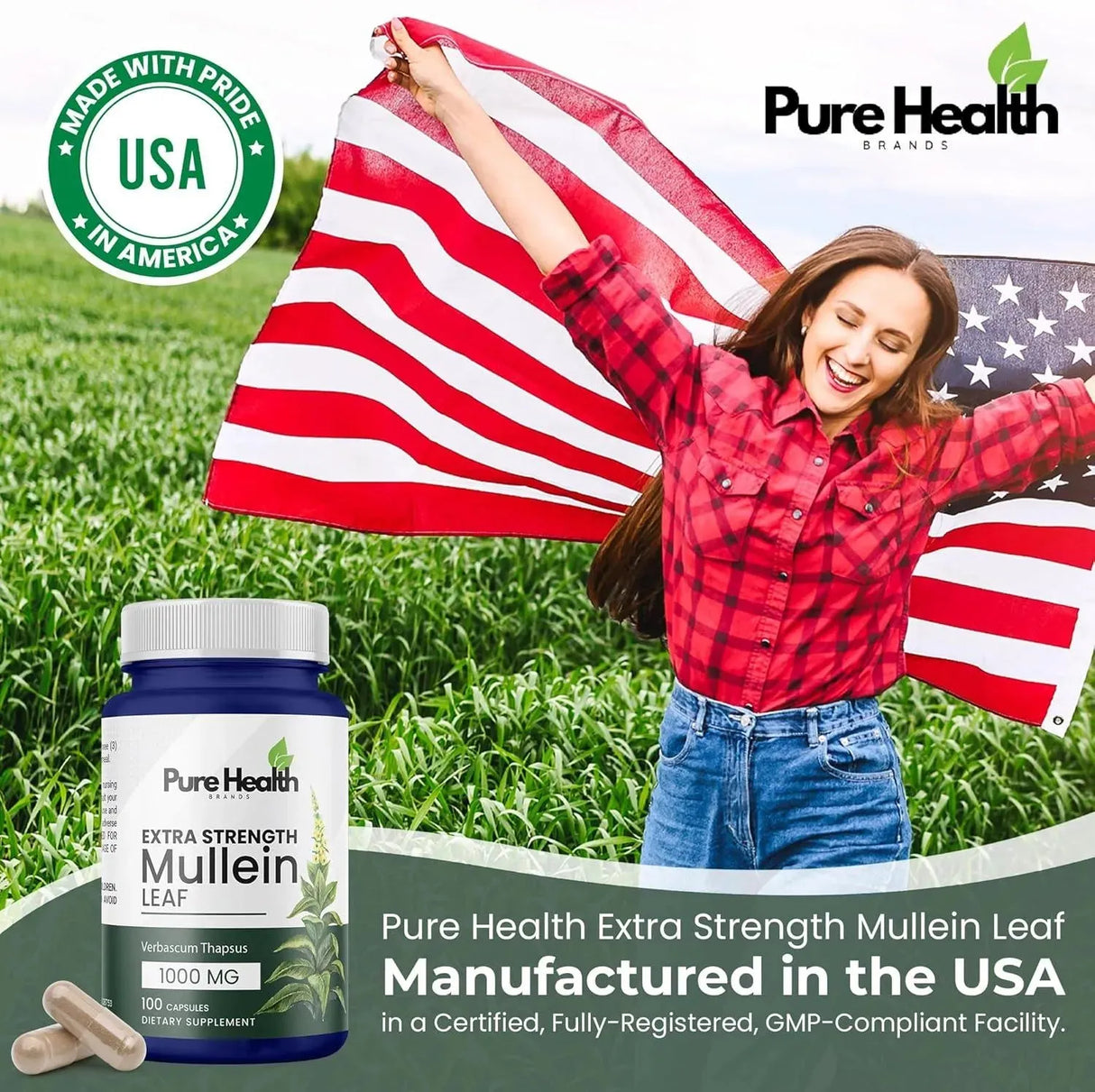 PURE HEALTH - Pure Health Lung Detox Mullein Leaf 100 Capsulas - The Red Vitamin MX - Suplementos Alimenticios - {{ shop.shopifyCountryName }}