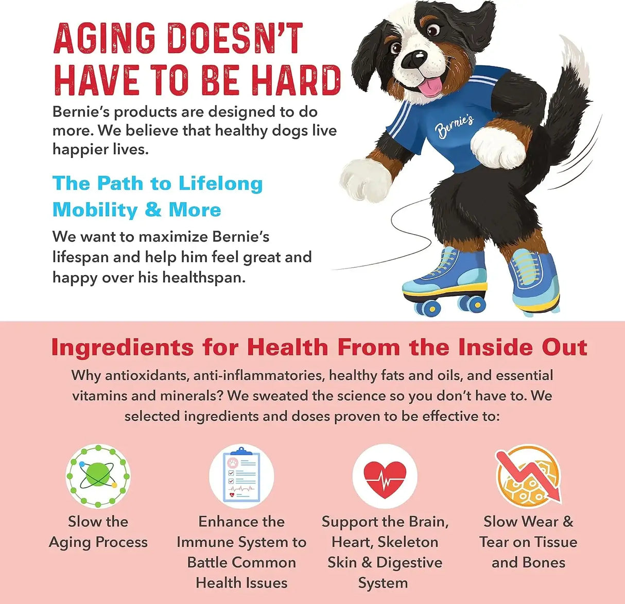 BERNIE'S - Bernie's Marvelous Mobility Daily Total Joint Support for Dogs 90 Masticables - The Red Vitamin MX - Cuidado De Cadera Y Articulaciones Para Perros - {{ shop.shopifyCountryName }}