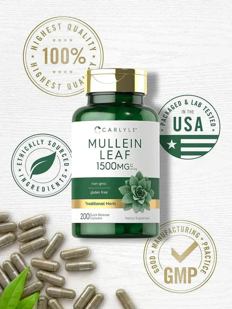 CARLYLE - Carlyle Mullein Leaf Extract 1500Mg. 200 Capsulas - The Red Vitamin MX - Suplementos Alimenticios - {{ shop.shopifyCountryName }}