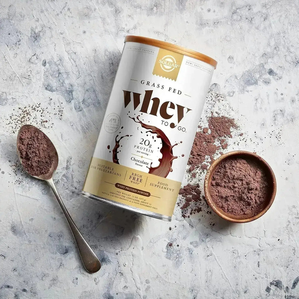 SOLGAR - Solgar Grass Fed Whey to Go Protein Powder Vanilla 377Gr. - The Red Vitamin MX - Suplementos Alimenticios - {{ shop.shopifyCountryName }}