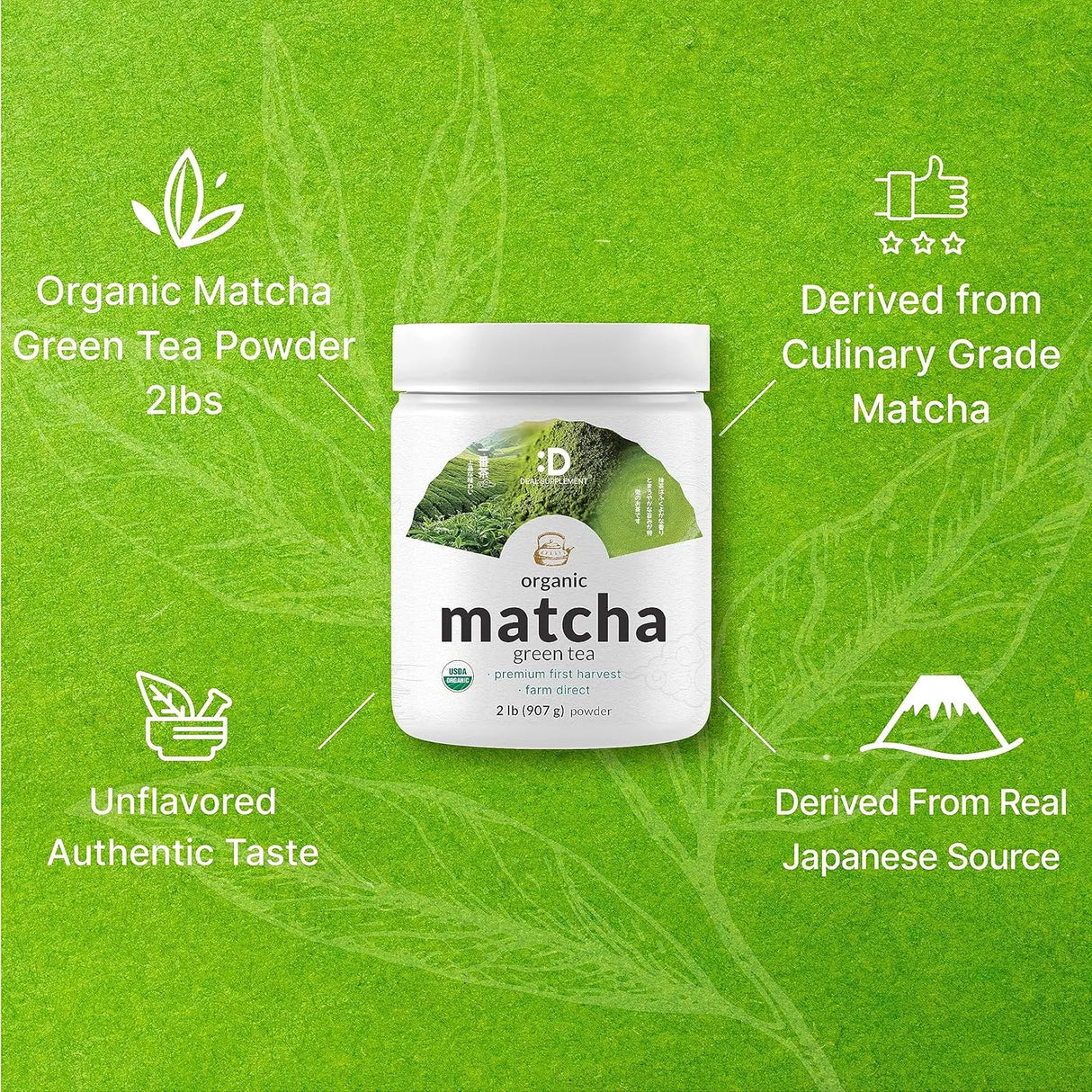 DEAL SUPPLEMENT - Deal Supplement Organic Matcha Green Tea Powder 907Gr. - The Red Vitamin MX - Suplementos Alimenticios - {{ shop.shopifyCountryName }}