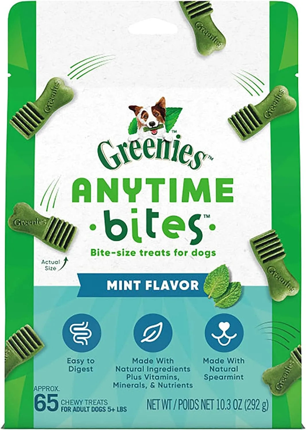 GREENIES - Greenies Anytime Bites Dog Treats Mint Flavor 292Gr. - The Red Vitamin MX - Cuidado Dental Para Perros - {{ shop.shopifyCountryName }}