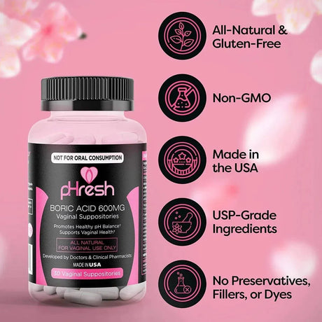 ACE NUTRITION - Ace Nutrition pHresh Boric Acid Suppositories 30 Supositorios - The Red Vitamin MX - Supositorios De Ácido Bórico - {{ shop.shopifyCountryName }}