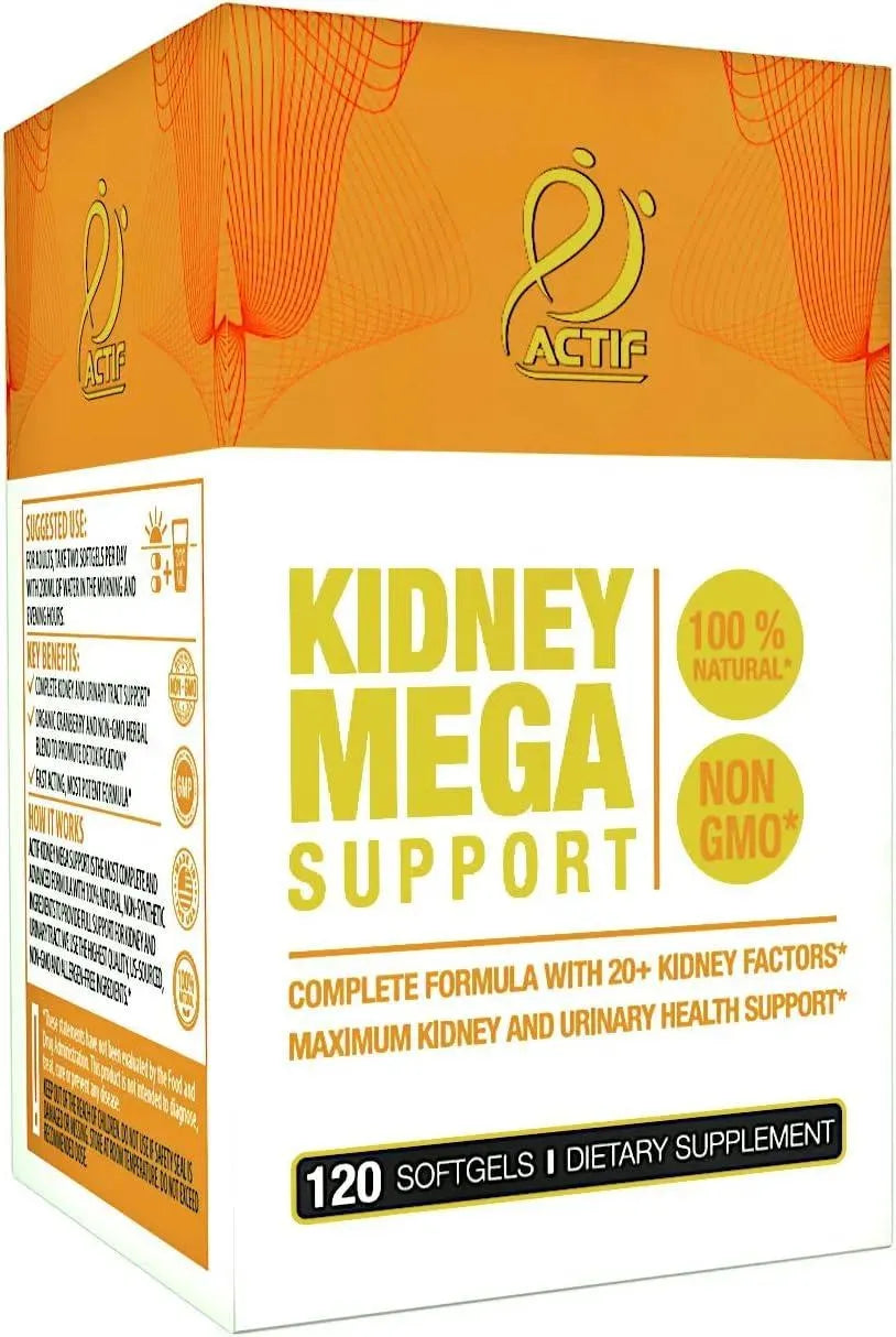 ACTIF - Actif Kidney Mega Support with 10+ Advanced Factors 120 Capsulas Blandas - The Red Vitamin MX - Suplementos Alimenticios - {{ shop.shopifyCountryName }}