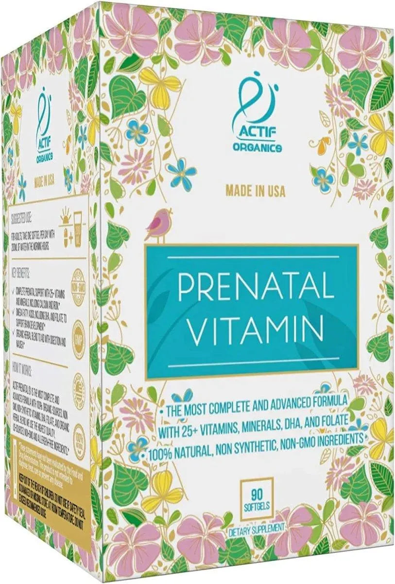 ACTIF ORGANICS - Actif Organic Prenatal Vitamin 90 Capsulas - The Red Vitamin MX - Suplementos Alimenticios - {{ shop.shopifyCountryName }}
