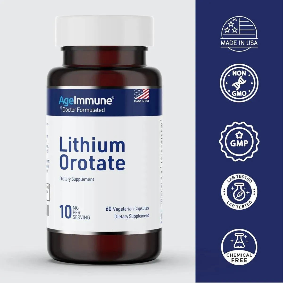 AGEIMMUNE - AgeImmune Lithium Orotate 10Mg. 60 Capsulas - The Red Vitamin MX - Suplementos Alimenticios - {{ shop.shopifyCountryName }}