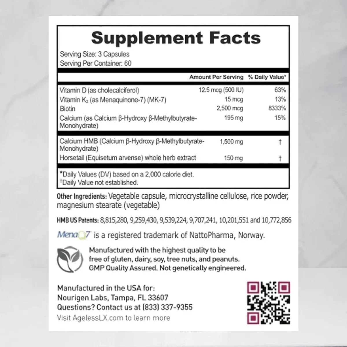 AGELESSLX - AgelessLX HMB Collagen Enhancer 180 Capsulas - The Red Vitamin MX - Suplementos Alimenticios - {{ shop.shopifyCountryName }}