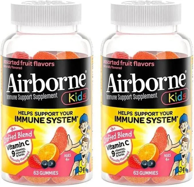 AIRBORNE - Airborne KIDS 500Mg. Vitamin C Gummies 63 Gomitas 2 Pack - The Red Vitamin MX - Suplementos Alimenticios - {{ shop.shopifyCountryName }}