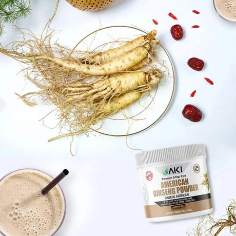 AKI - AKI American Ginseng Powder with 4% Ginsenosides 113Gr. - The Red Vitamin MX - Suplementos Alimenticios - {{ shop.shopifyCountryName }}