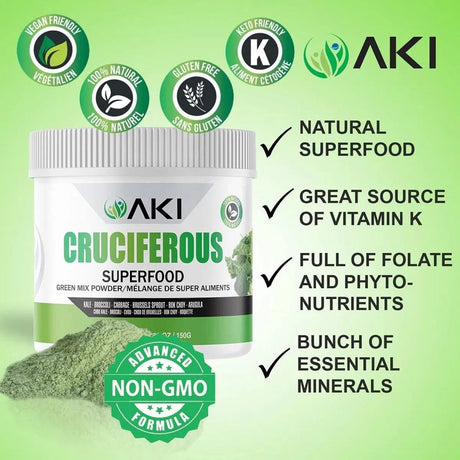 AKI - AKI Cruciferous Superfood Blend Powder 150Gr. - The Red Vitamin MX - Suplementos Alimenticios - {{ shop.shopifyCountryName }}
