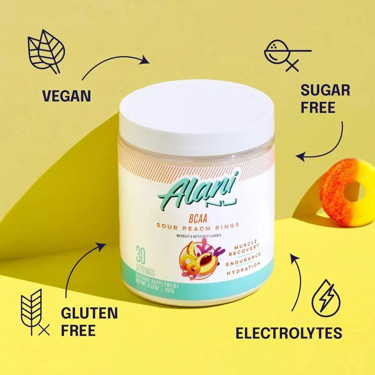 ALANI - Alani Nu BCAA SOUR PEACH RING 30 Servicios 243Gr. - The Red Vitamin MX - Suplementos Alimenticios - {{ shop.shopifyCountryName }}