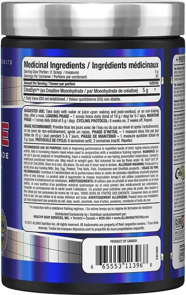 ALLMAX NUTRITION - ALLMAX Nutrition Micronized Creatine Powder 80 Servicios 400Gr. - The Red Vitamin MX - Suplementos Alimenticios - {{ shop.shopifyCountryName }}