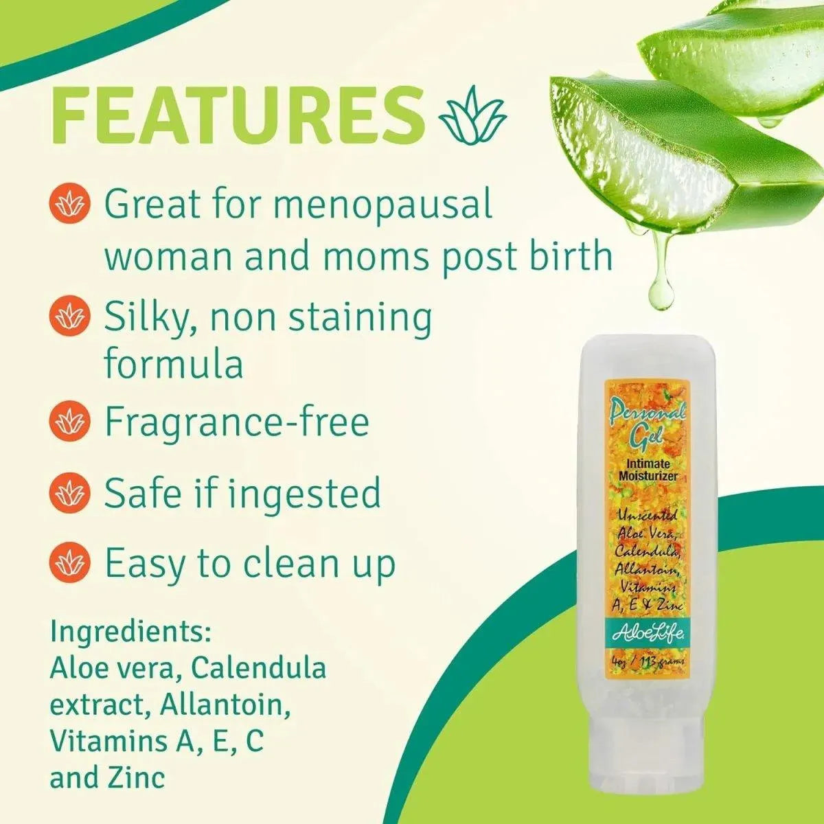 ALOE LIFE - Aloe Life Personal Gel Intimate Moisturizer 4 Oz. - The Red Vitamin MX - Hidratantes Vaginales - {{ shop.shopifyCountryName }}